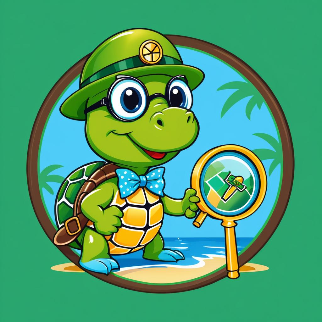 Adorable Turtle Logo for Turtle Treasures