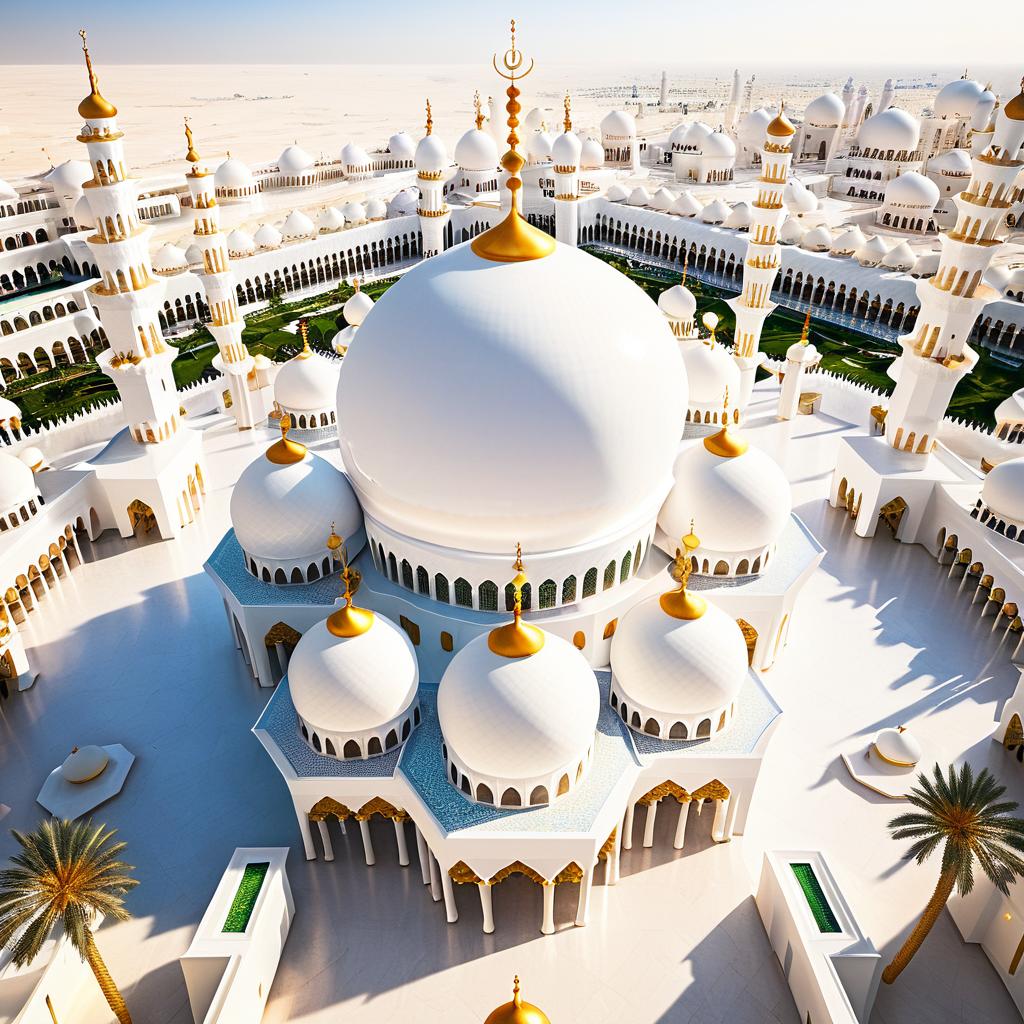 Majestic Grand Mosque in Abu Dhabi