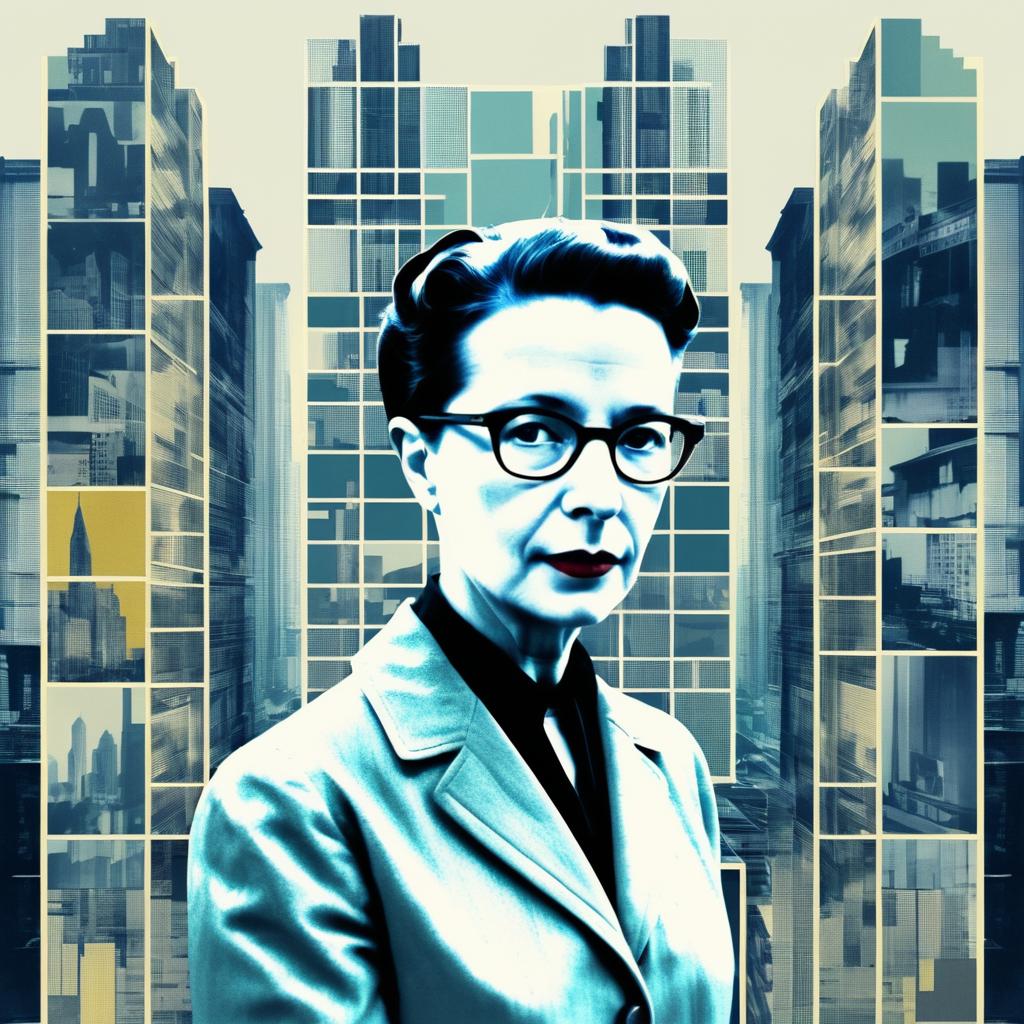 Simone de Beauvoir in a 1927 Metropolis Collage