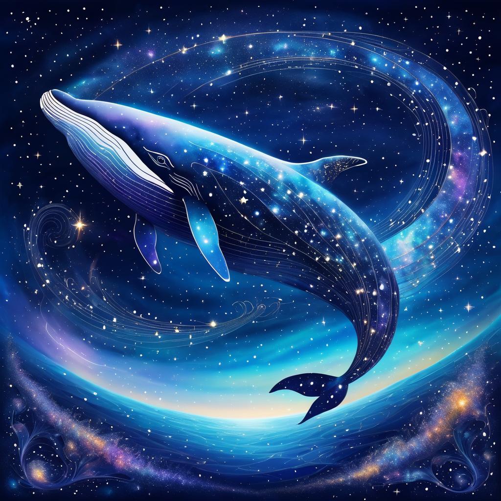 Cosmic Whale: Constellations and Stardust