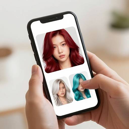 Hair Color Preview App Close-Up