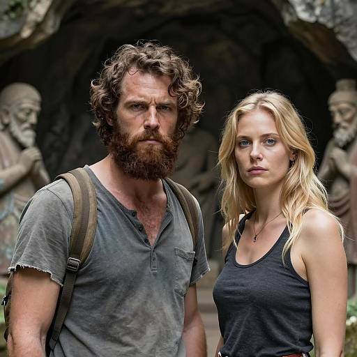 Candid Portrait in a Mysterious Cave