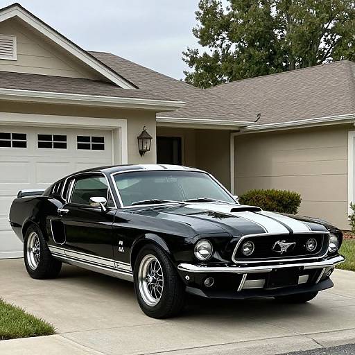 Sleek Black Ford Mustang GT 500