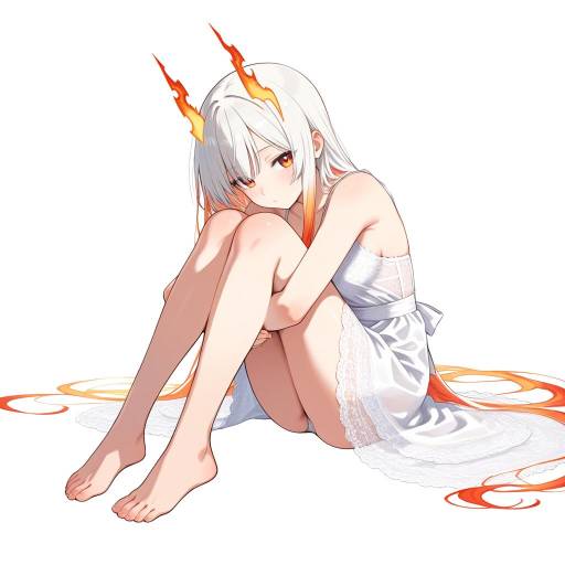 Serene Young Woman in Delicate Lingerie Serene Young Woman in Delicate Lingerie