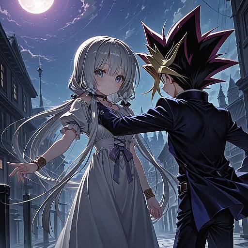 Illustration of Mutou yuugi, yu-gi-oh! in the style of Takahashi tetsuya