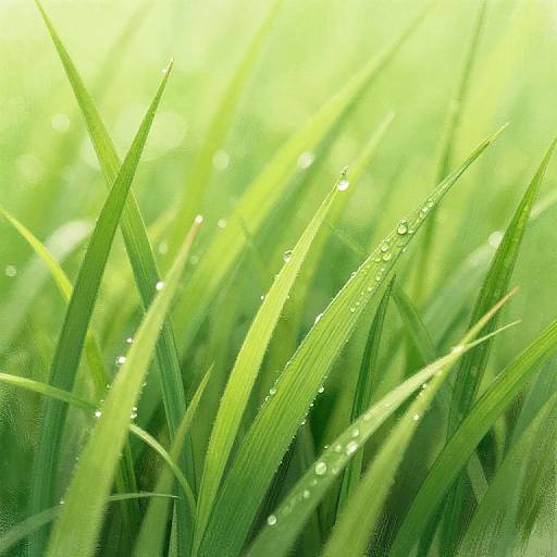 Realistic Digital Grass Close-Up Art