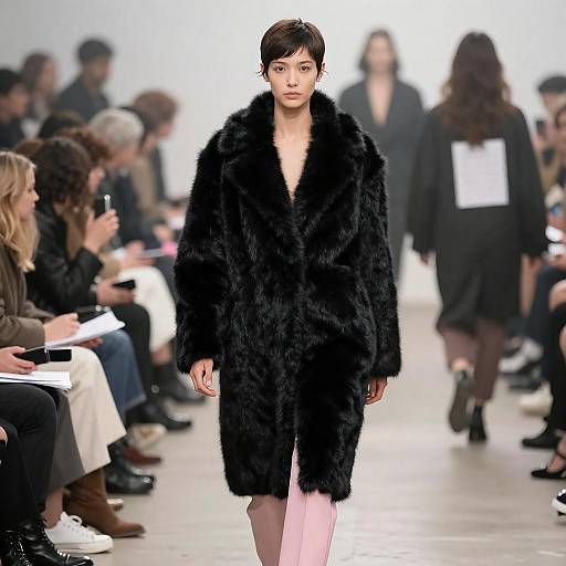 Chic Fashion Show with Fur and Pink