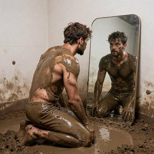 Intense Reflection in a Muddy Pit