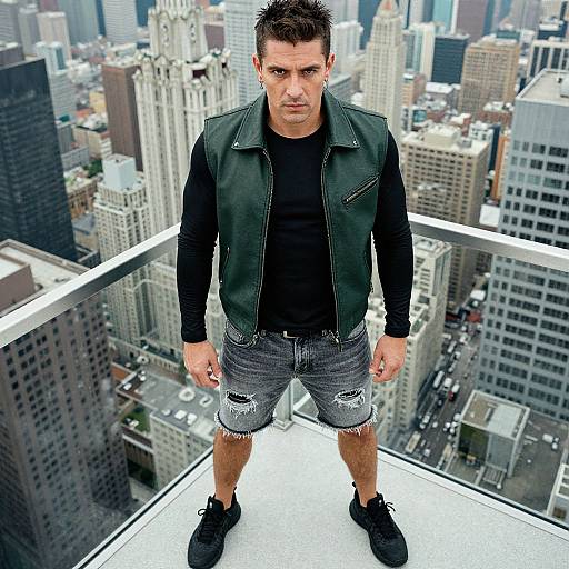 Confident Man in Urban Streetwear