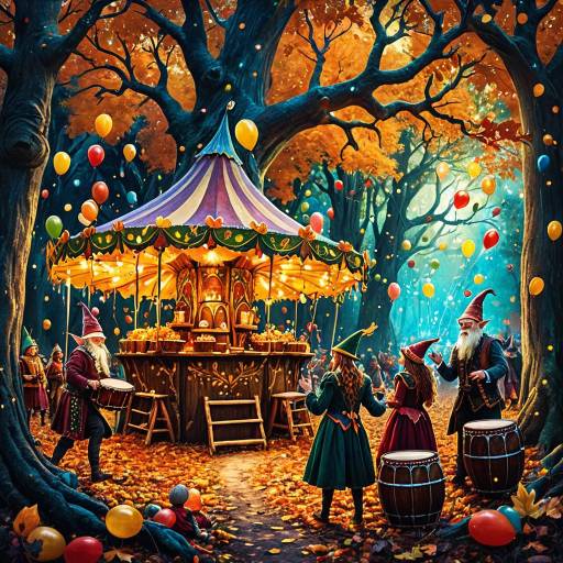 Enchanted Autumn Carnival with Elves Enchanted Autumn Carnival with Elves