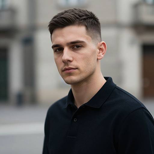 Realistic French Crop Fade Portrait