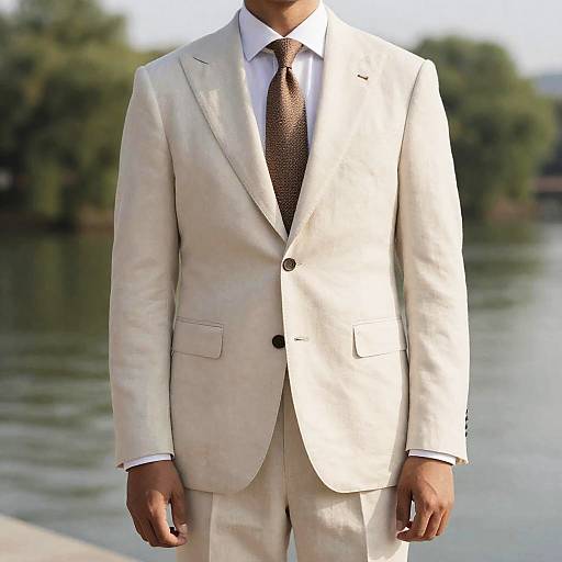 Man in Linen Suit by River