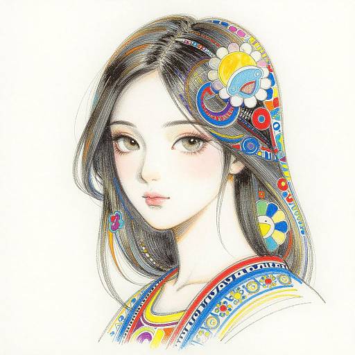 Colorful Abstract Woman by Murakami