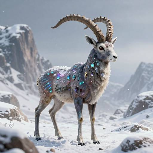Iridescent Mountain Rock Monster Antelope