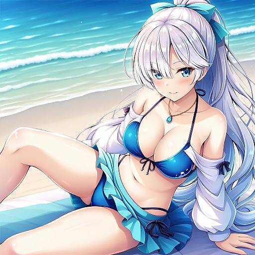 Illustration of Anastasia (swimsuit archer) (fate), fate/grand order in the style of Akashio (loli ace)