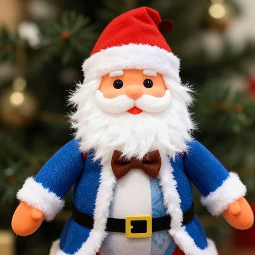 Female Santa Claus Doll with Blue Outfit
