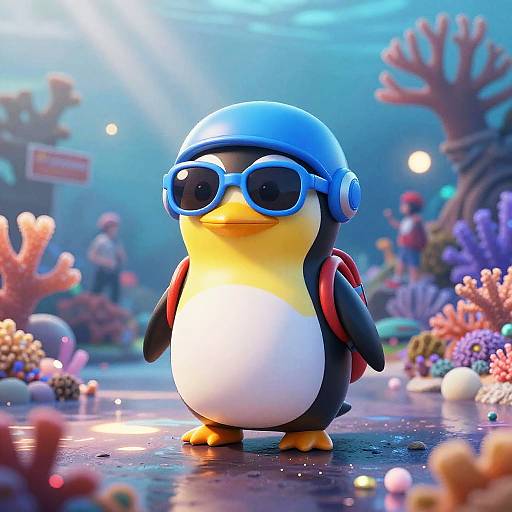Penguin Costume in Luminescent Reef