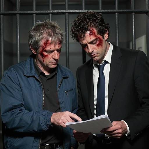 Dramatic Encounter in a Dark Cell