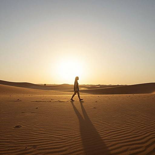 Thong Walk at Desert Sunset