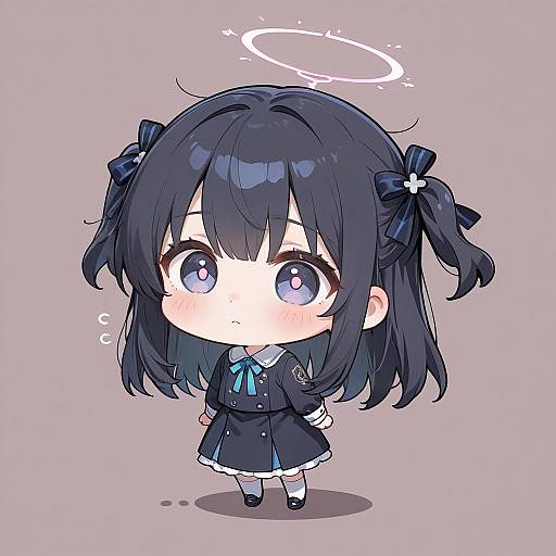 Chibi Girl Full Body Illustration