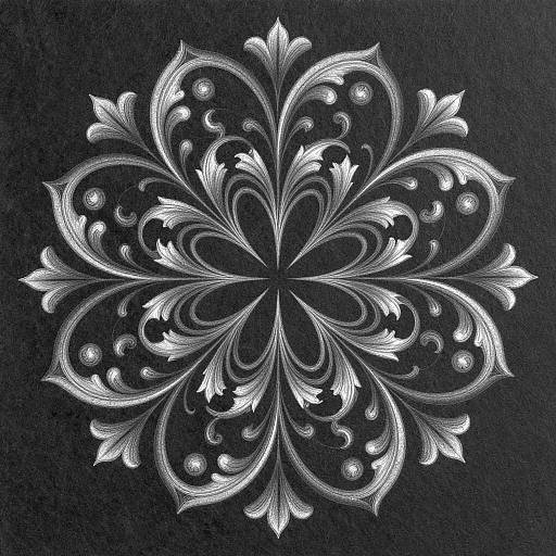 Intricate Art Nouveau Scrollworks Mandala