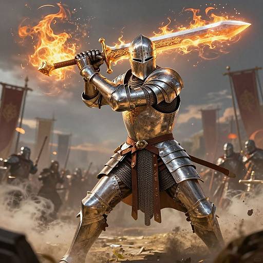 Epic Holy Crusader Warrior Charge