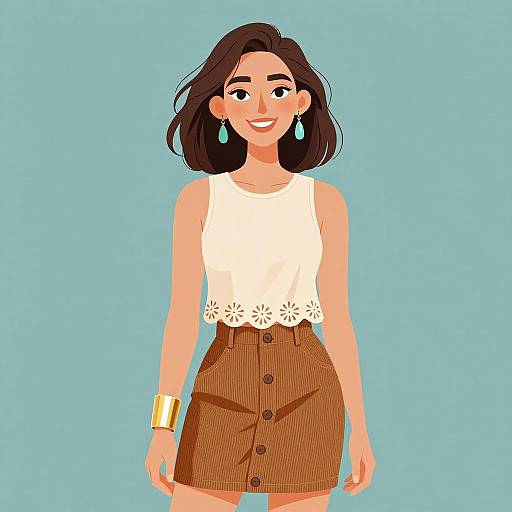 Bohemian Woman in Stylish Outfit