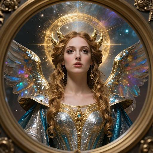 Renaissance Sorceress with Ethereal Wings