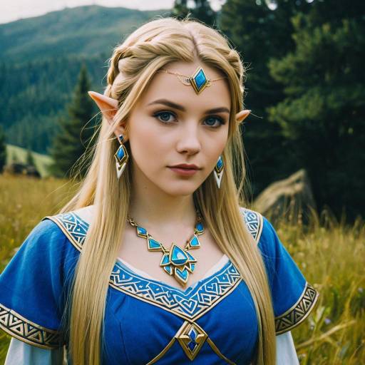 Princess Zelda in a Mystical Landscape