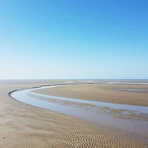 Surreal Sandy Peninsula at Midday