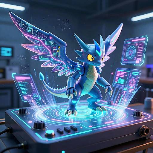 Futuristic Digimon Synthesizer Concept Art
