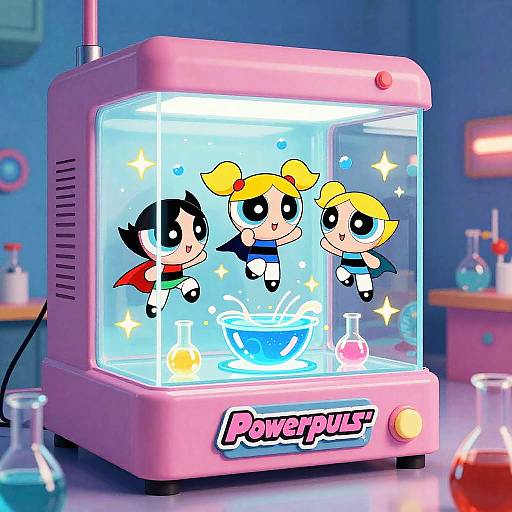 Digital cartoon image of a pink 