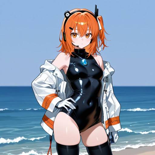 Cowgirl with Orange Hair and Amulet