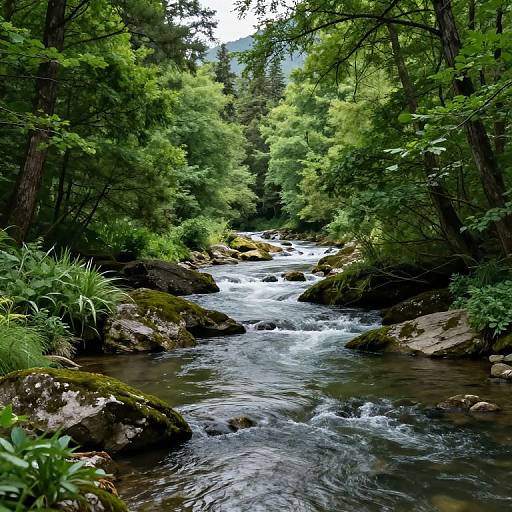 Serene Valley by Brugent River
