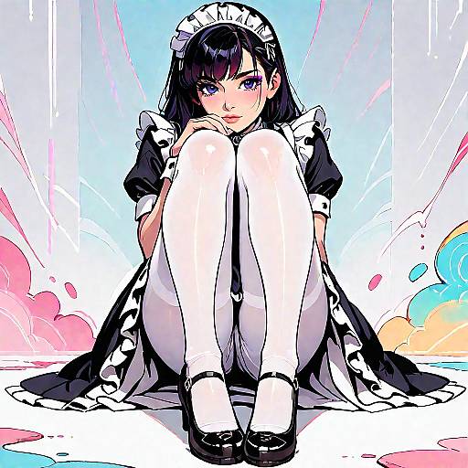 Anime Maid in Classic Outfit