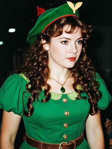 Woman in Adult Peter Pan Costume
