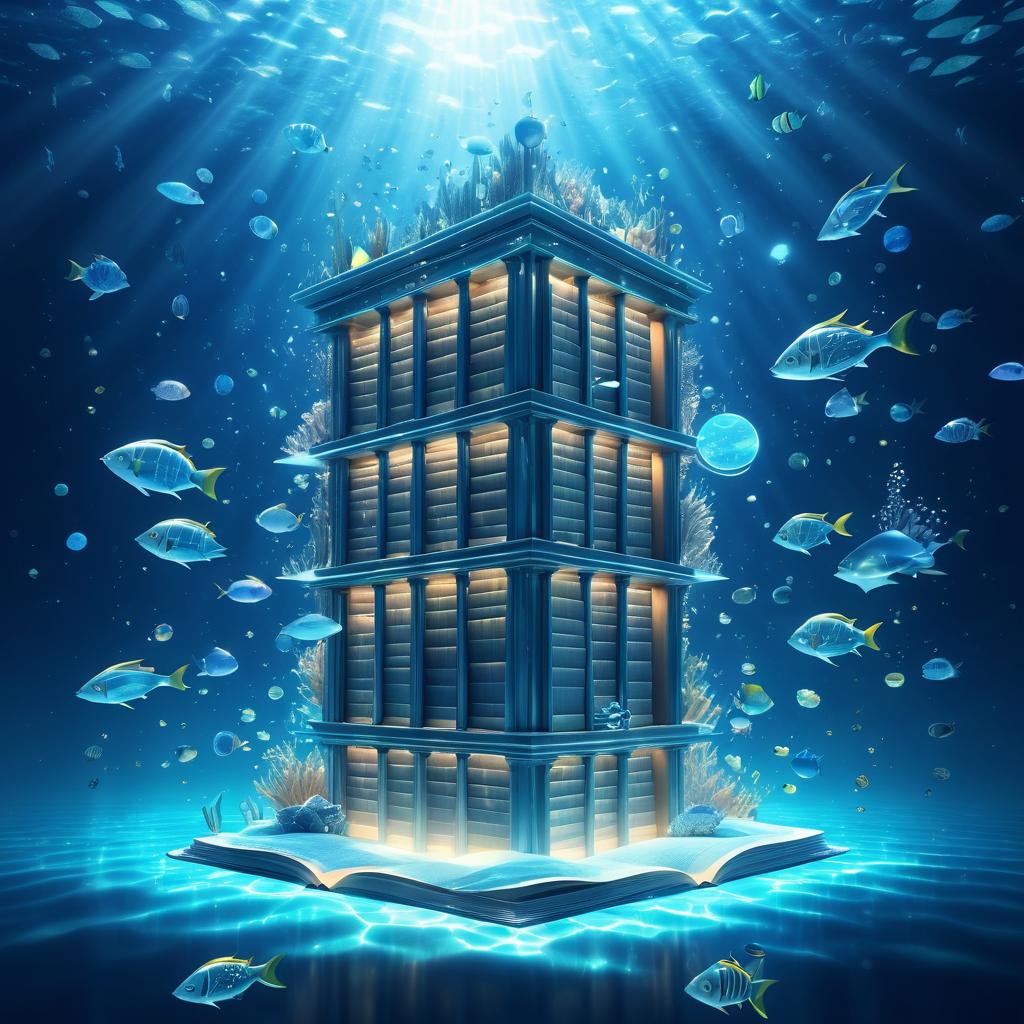 Dreamlike Underwater Library Artwork