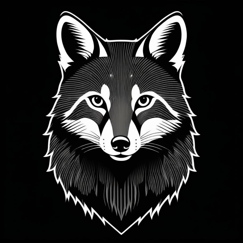 Minimalist Typography Art with Fox Design