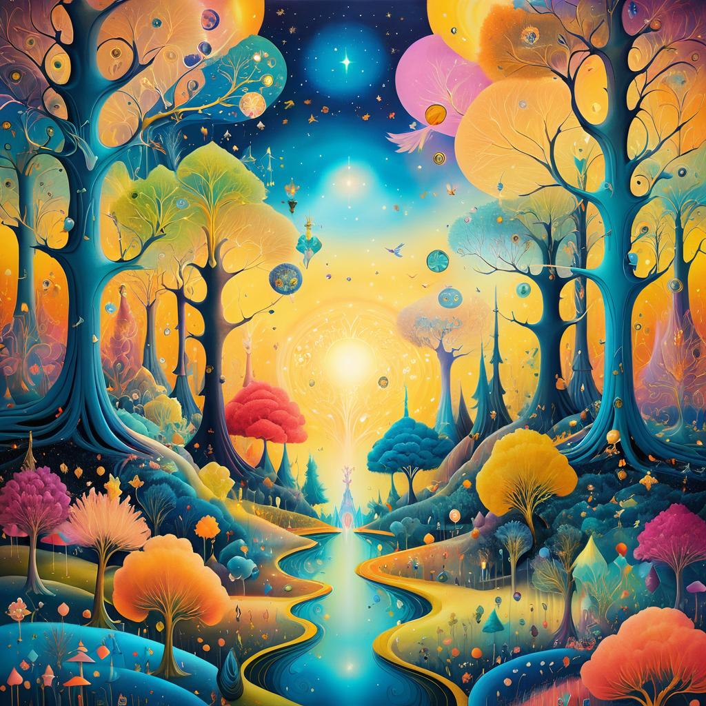 Whimsical Bosch-Inspired Dream Forest