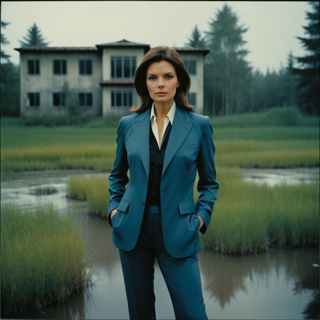 Confident Businesswoman in Power Suit