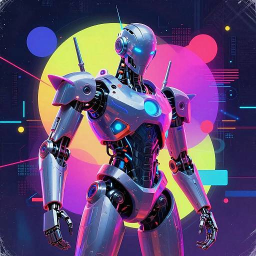 Futuristic Cyberpunk Album Cover Art