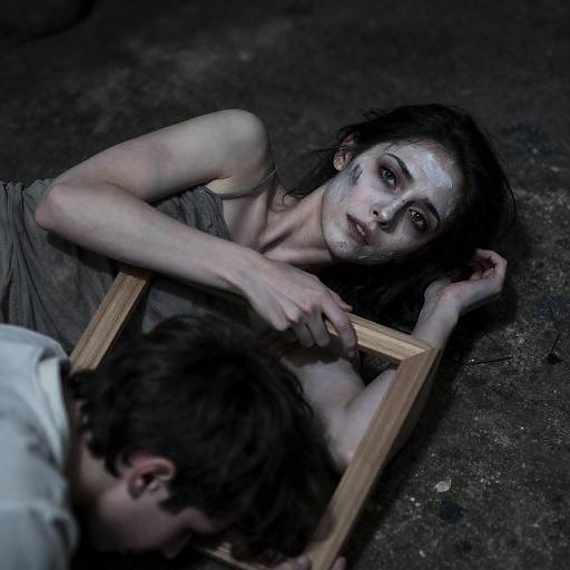 Intense Portrait on a Gritty Floor