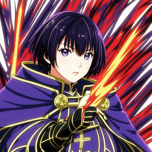 Illustration of Morgan (female) (fire emblem), fire emblem in the style of Ichirugi