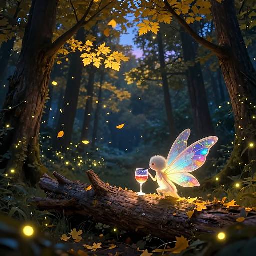 Enchanted Forest Glade at Twilight