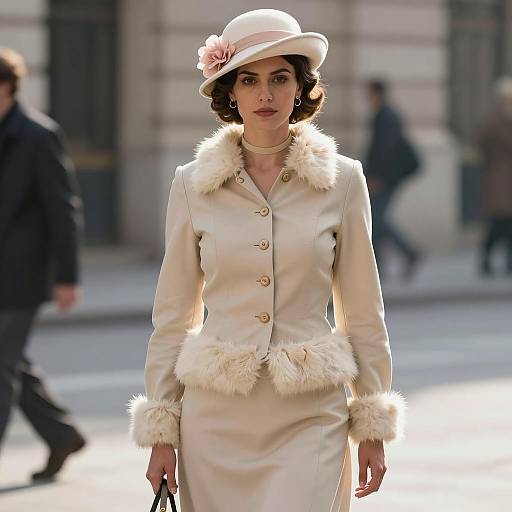 Elegant Woman in Vintage 1920s Fashion