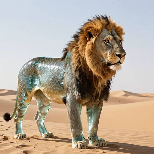 Glass-Scaled Lions in Desert Riddles