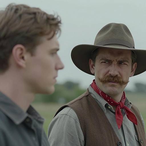 Two Men Outdoors in Western Attire