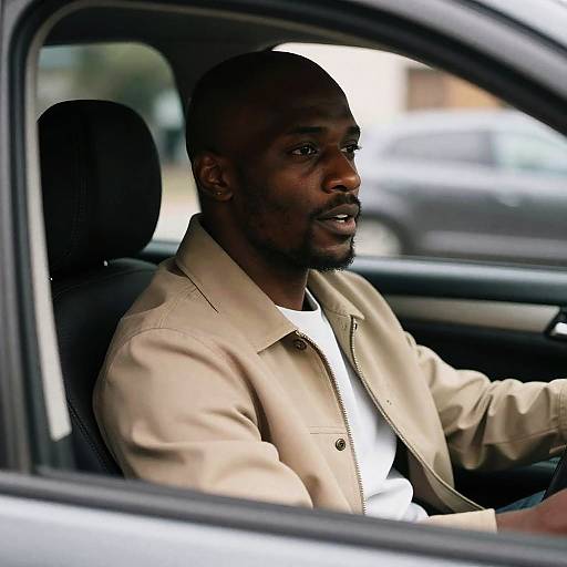 Urban Portrait of a Bald Black Man