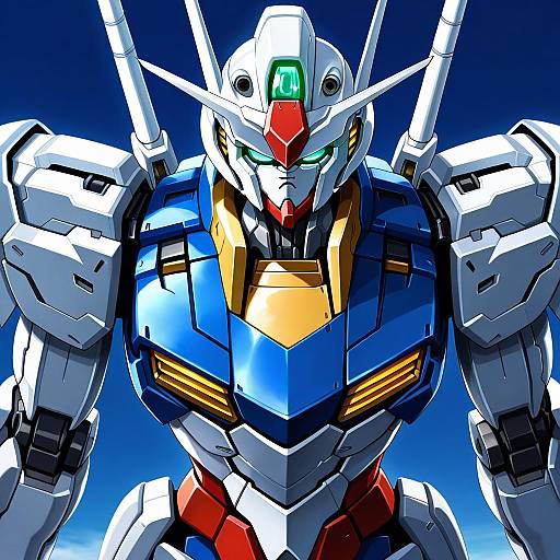 Illustration of Gundam aerial, gundam in the style of Popon ta