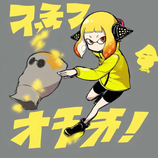 Illustration of Agent 4 (splatoon), splatoon (series) in the style of Ken (koala)